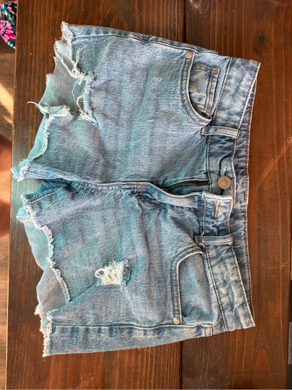 art class Distressed Denim Shorts in Light Blue